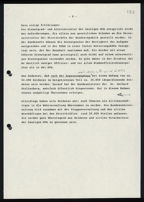 Maschinenschriftliches Dokument