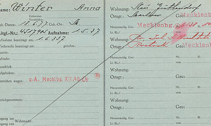 Karteikarte aus der Gaukartei von Anna Winters