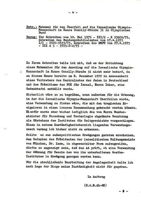 maschinenschriftliches Dokument