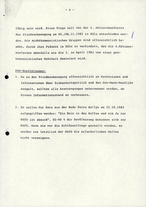 Maschinengeschriebenes Dokument