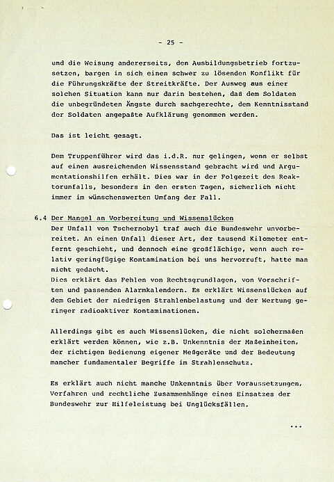 Maschinenschriftliches Dokument