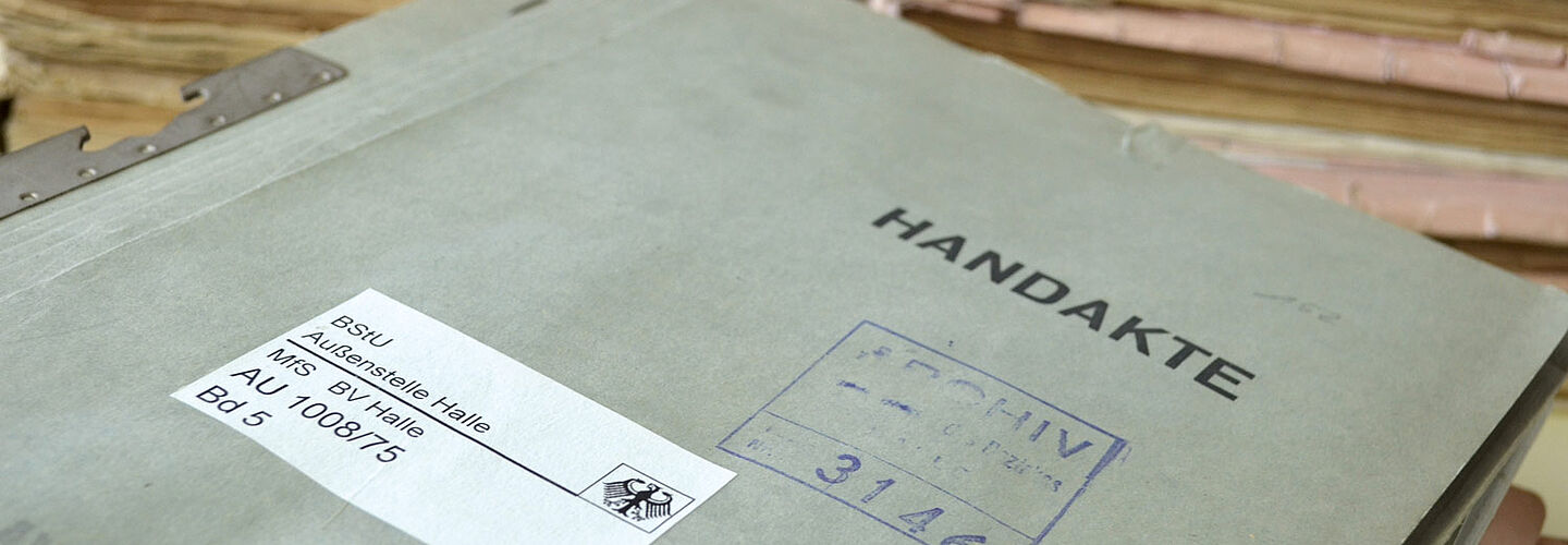 Akte aus dem Bestand des Stasi-Unterlagen-Archivs Halle