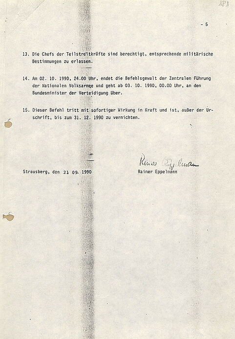 Maschinenschriftliches Dokument