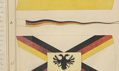 Ein vorgeschlagener Entwurf für die deutsche Flagge