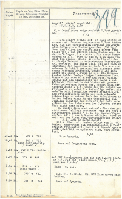 Kriegstagebuch L. 54, Seite 3