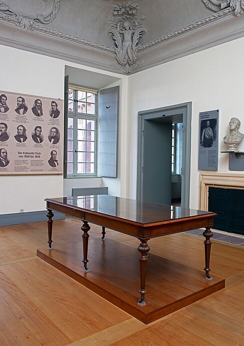 Der Kabinettstisch der Provisorischen Zentralgewalt Bild vom Kabinettstisch der Provisorischen Zentralgewalt