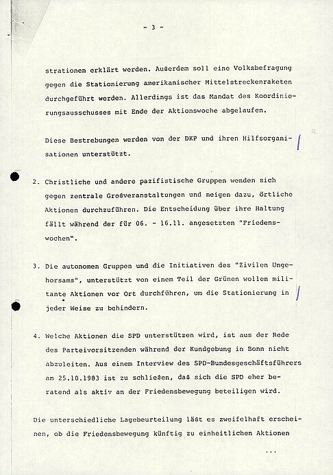 Maschinengeschriebenes Dokument