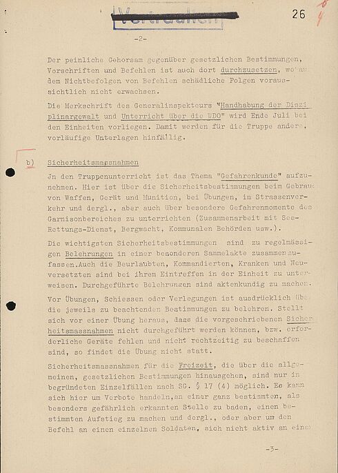 Maschinengeschriebenes Dokument