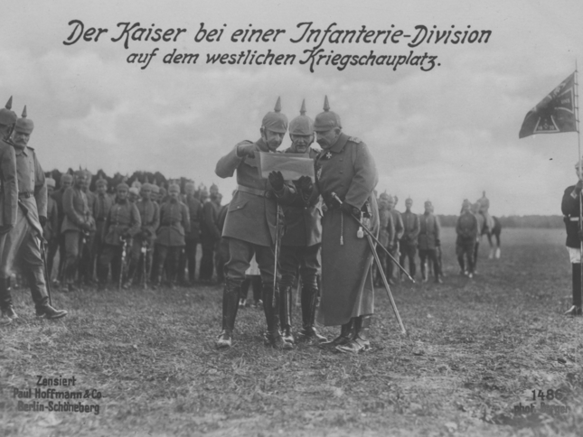 Kaiser Wilhelm II. besucht deutsche Truppen an der Westfront, 1914/1918