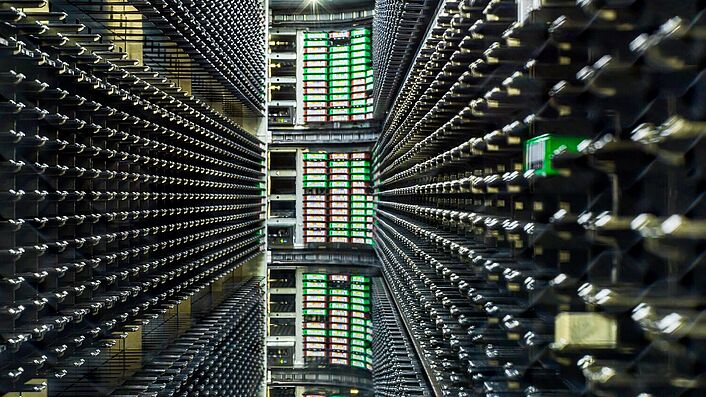 Blick in einen Serverraum in Koblenz