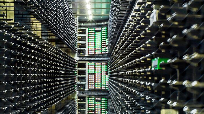 Blick in einen Serverraum in Koblenz