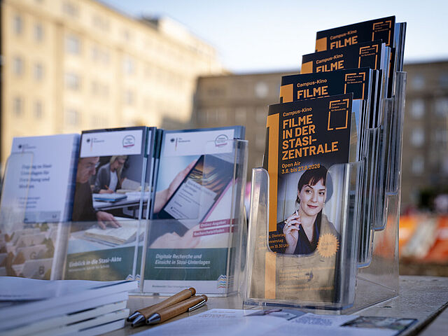 Flyer und Werbematerial beim Campus-Kino 2026 Flyer und Werbematerial beim Campus-Kino 2026