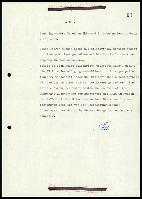 Ausarbeitung, BMVg, Leiter Fü B III: Atomare Bewaffnung der Bundeswehr, 8. Jan. 1959
