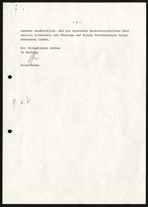 Zweite Seite einer Ablehnung der Kostenübernahme einer medizinischen Therapie für Kinder eines russischen Armeeangehörigen durch das Bundesministerium für Jugend, Familie, Frauen und Gesundheit, 1990