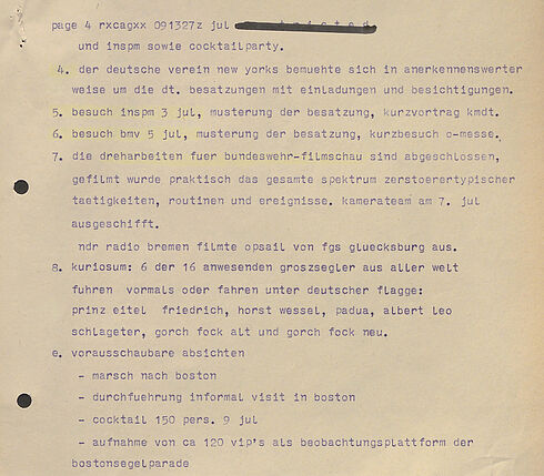 Maschinenschriftliches Dokument