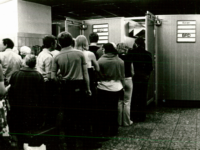 Abfertigungsschlange im 