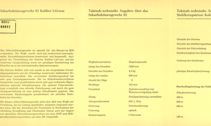 Werbebroschüre der Stasi zum Scharfschützengewehr 82 (SSG 82)