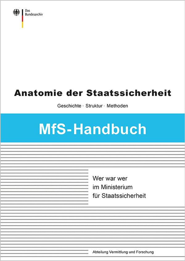 Cover der Publikation 'Wer war wer im Ministerium für Staatssicherheit'