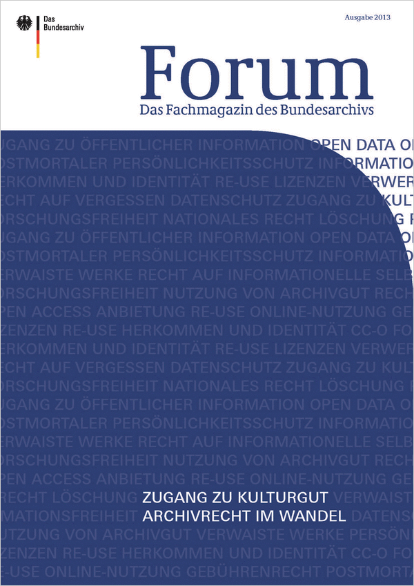 Cover des Fachmagazins „Forum“ (2013)