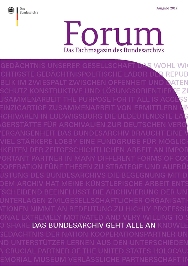 Cover des Fachmagazins „Forum“ (2017)