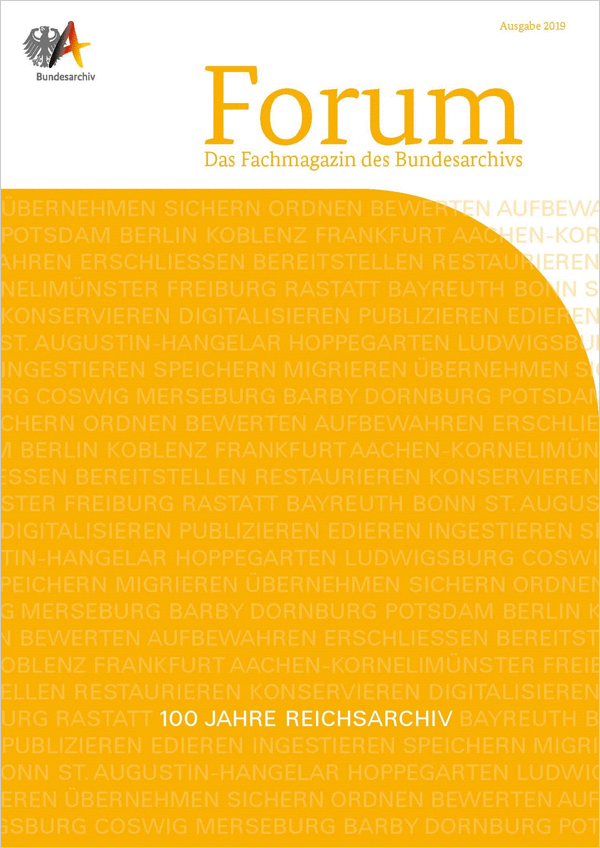 Cover des Fachmagazins „Forum“ (2019)