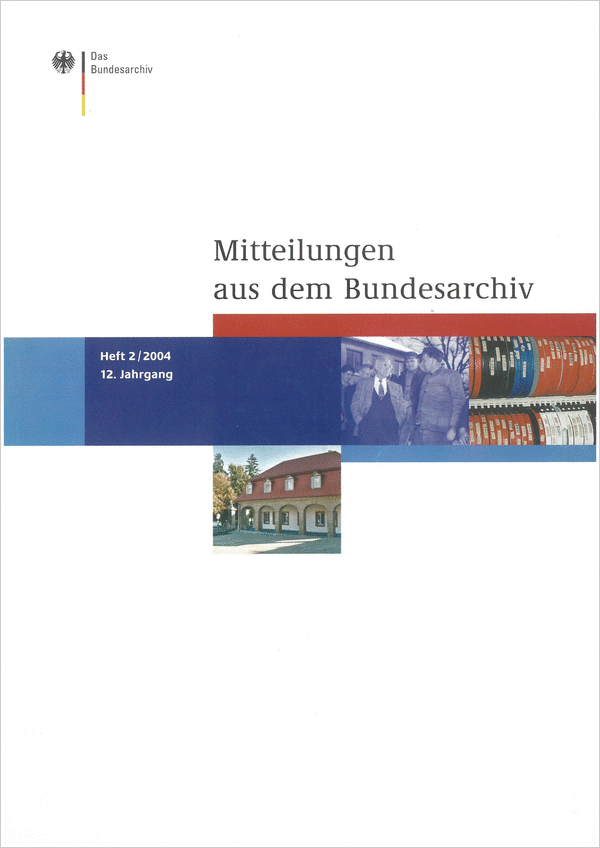Cover der Mitteilungen aus dem Bundesarchiv (2/2004)