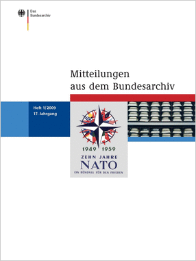 Cover der Mitteilungen aus dem Bundesarchiv (1/2009)