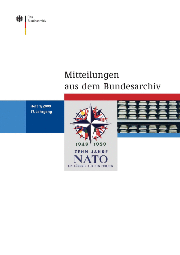 Cover der Mitteilungen aus dem Bundesarchiv (1/2009)