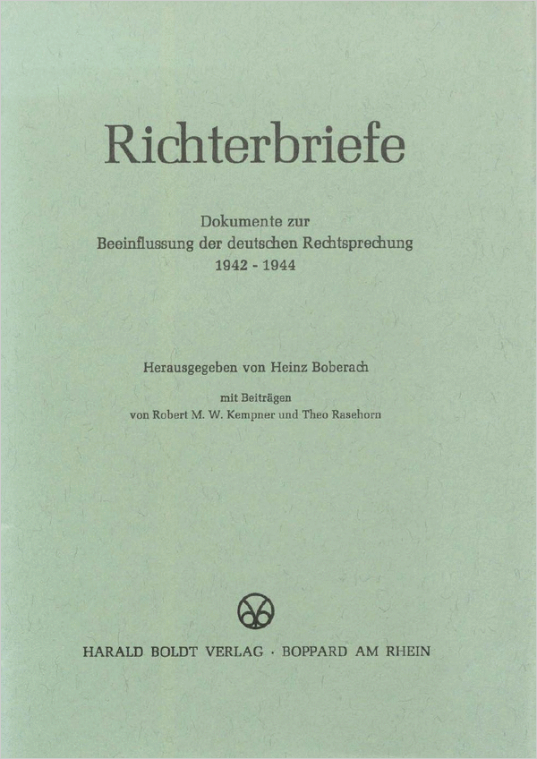 Grünes Cover der Publikation „Richterbriefe“
