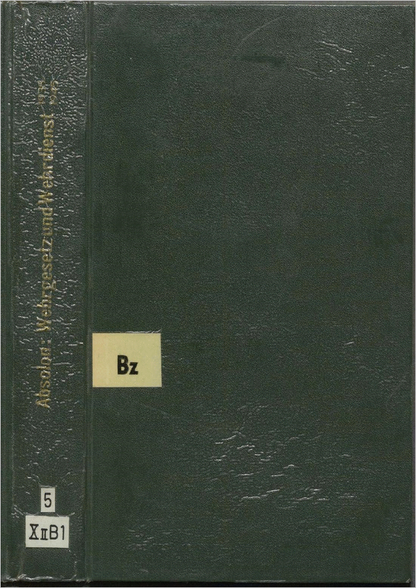 Cover der Publikation „Wehrgesetz und Wehrdienst 1935-1945. Das Personalwesen in der Wehrmacht“
