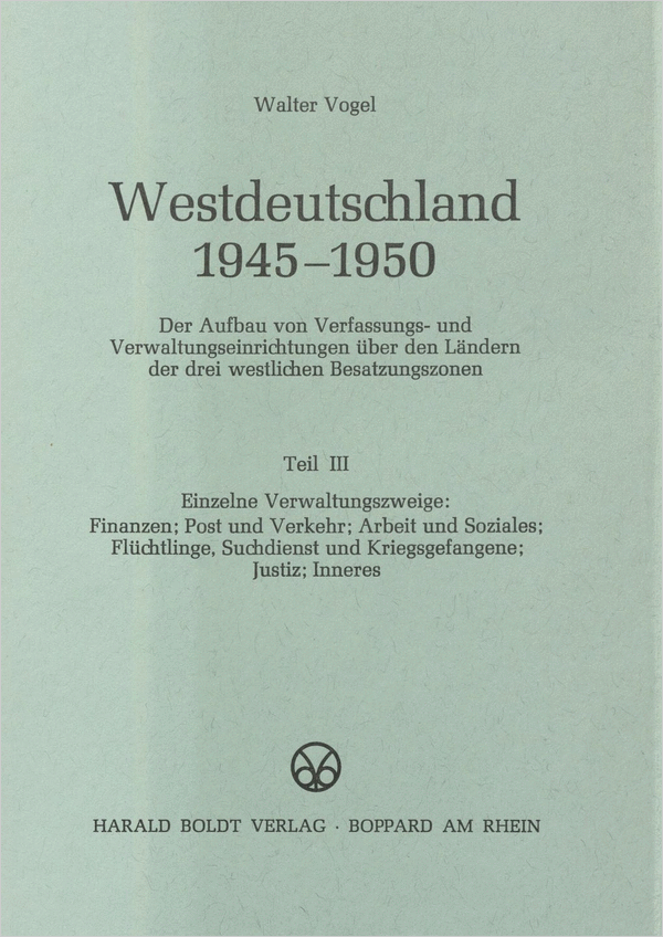 Grünes Cover der Publikation „Westdeutschland 1945/1950“